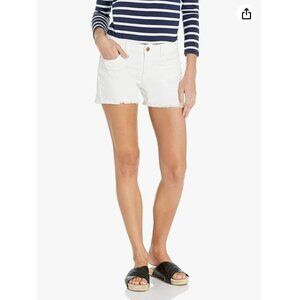 Blank NYC White Denim Cutoff Shorts The‎ Essex Low Rise Cotton Blend Size 24 (0)